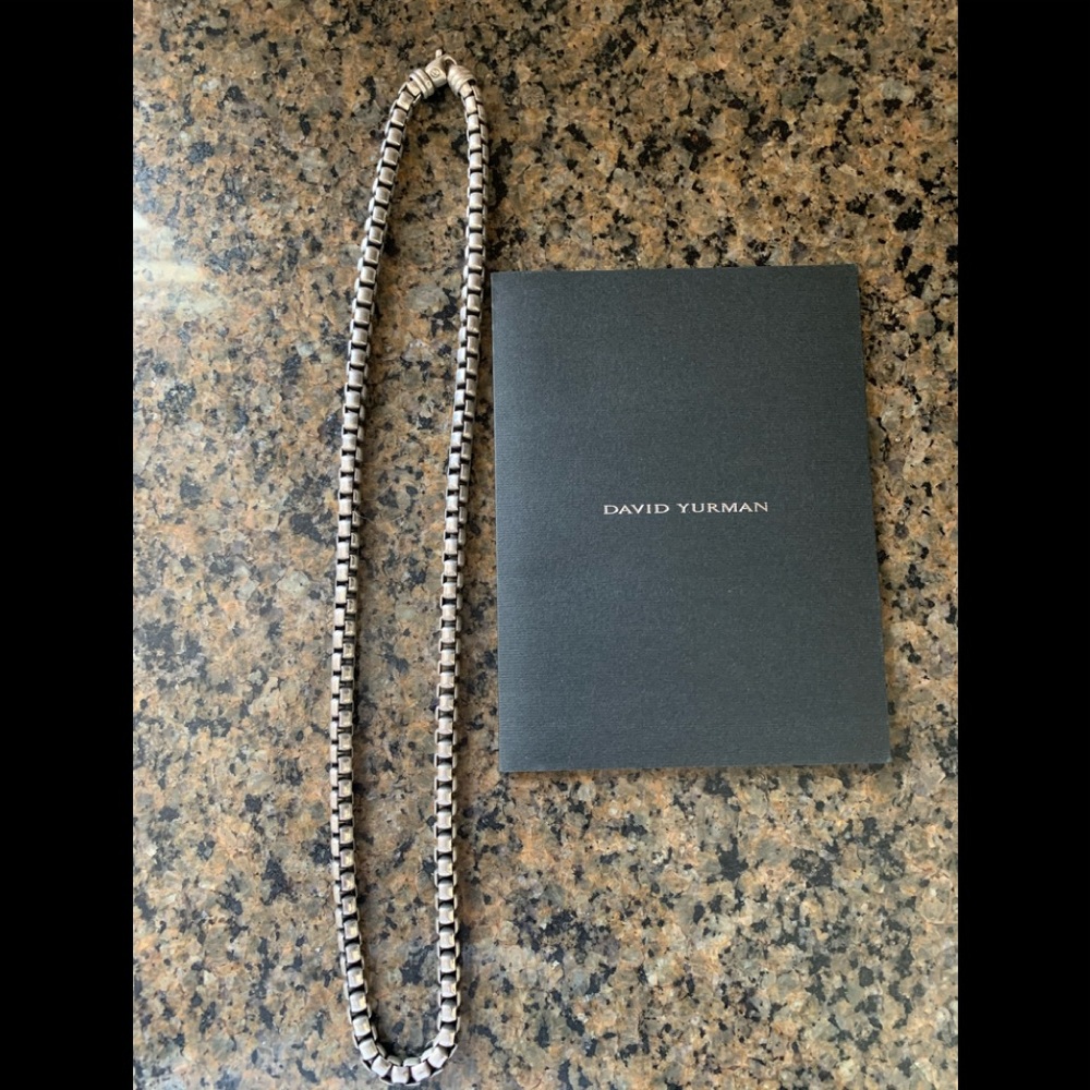 Mens authentic David Yurman xl box chain 26”.